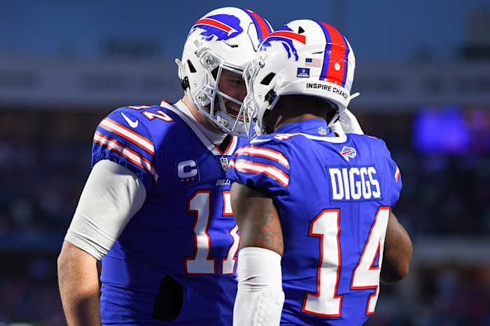 Bills QB Josh Allen and WR Stefon Diggs.